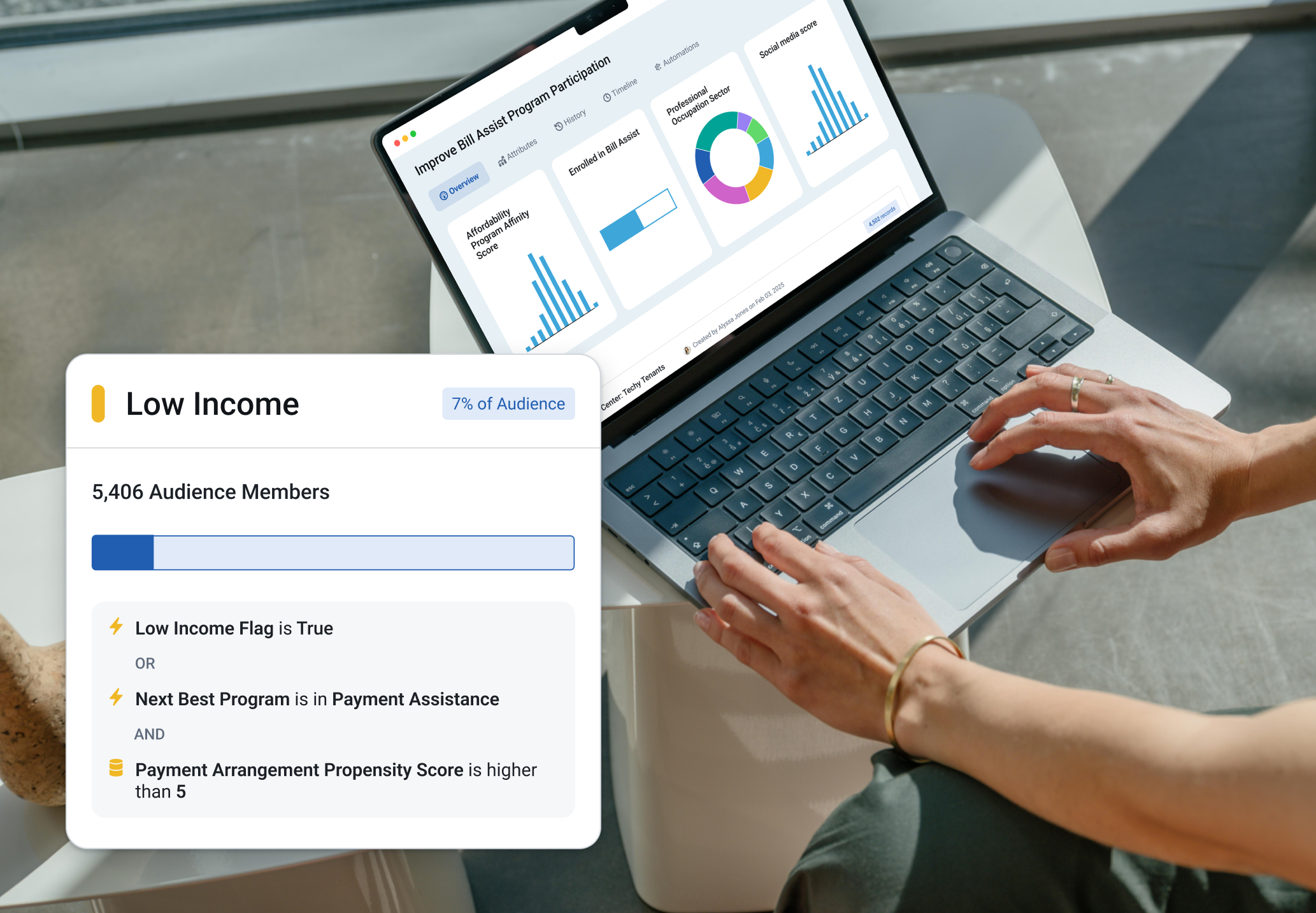 BlastPoint low-income customer segmentation view