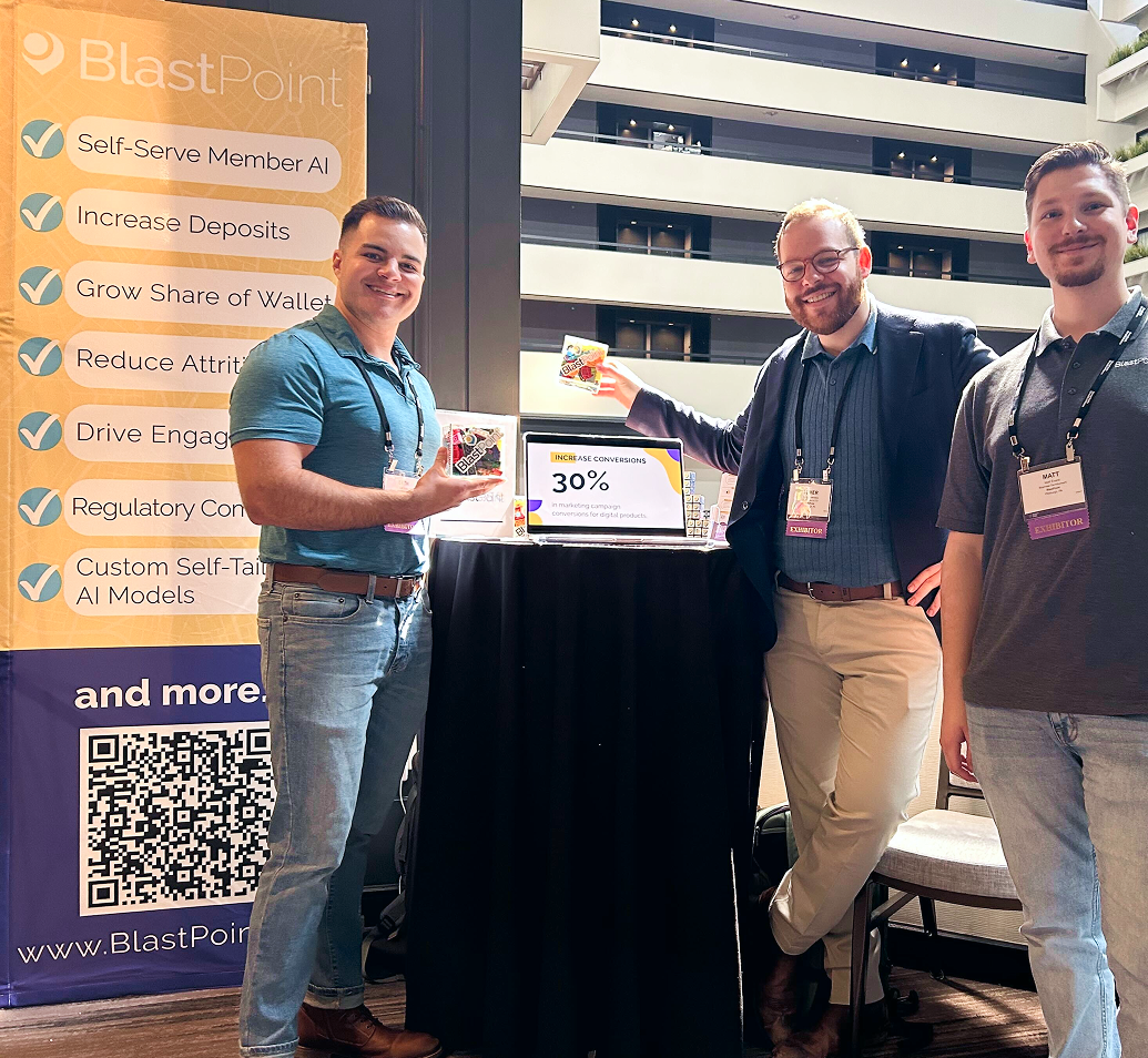 BlastPoint team at a sales conference